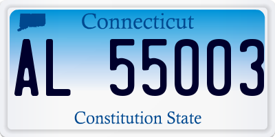 CT license plate AL55003