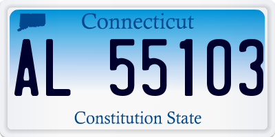 CT license plate AL55103