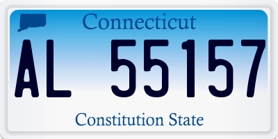 CT license plate AL55157