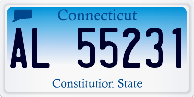 CT license plate AL55231