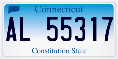 CT license plate AL55317