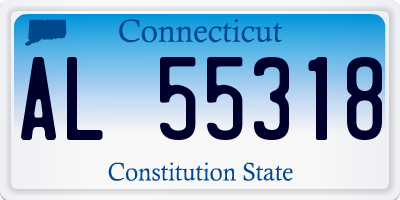 CT license plate AL55318