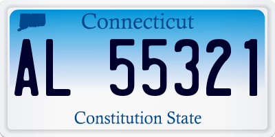 CT license plate AL55321