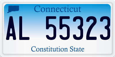 CT license plate AL55323