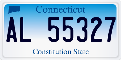 CT license plate AL55327