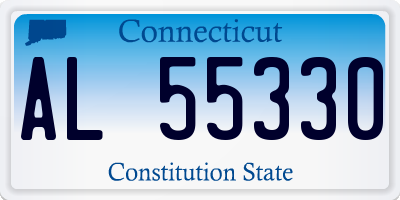 CT license plate AL55330