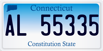 CT license plate AL55335