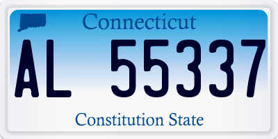 CT license plate AL55337