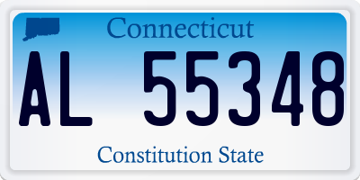 CT license plate AL55348