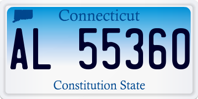 CT license plate AL55360