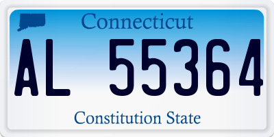 CT license plate AL55364