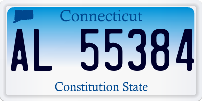 CT license plate AL55384