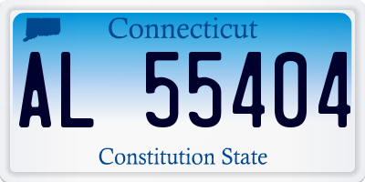 CT license plate AL55404