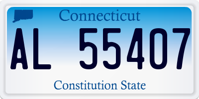 CT license plate AL55407
