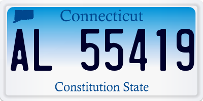 CT license plate AL55419