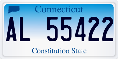 CT license plate AL55422