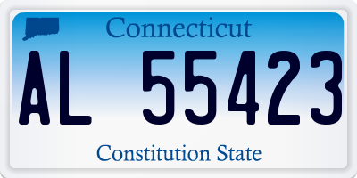 CT license plate AL55423
