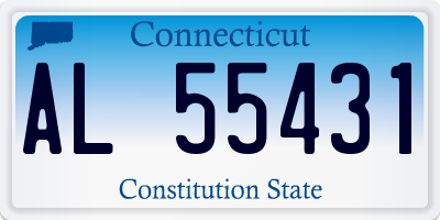 CT license plate AL55431
