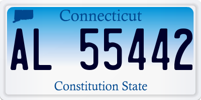 CT license plate AL55442