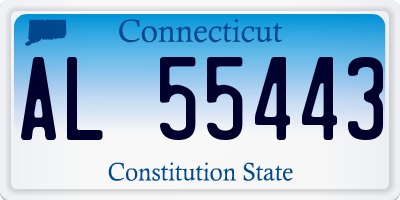 CT license plate AL55443