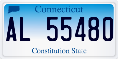 CT license plate AL55480