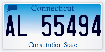 CT license plate AL55494
