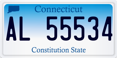 CT license plate AL55534