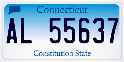 CT license plate AL55637