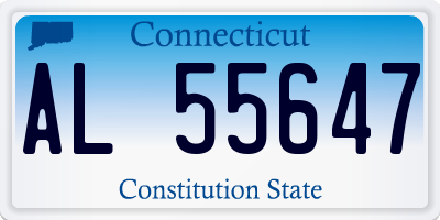 CT license plate AL55647
