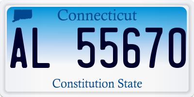 CT license plate AL55670
