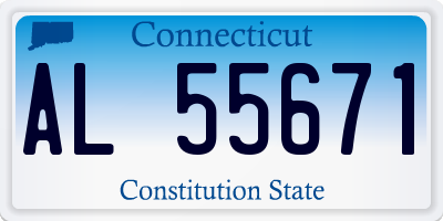 CT license plate AL55671