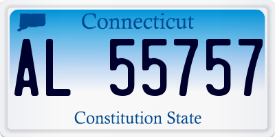 CT license plate AL55757