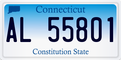 CT license plate AL55801