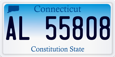 CT license plate AL55808