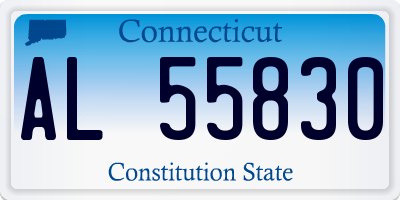 CT license plate AL55830