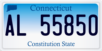 CT license plate AL55850