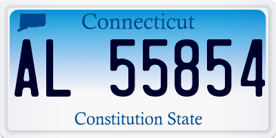 CT license plate AL55854