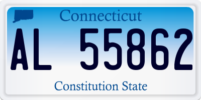 CT license plate AL55862