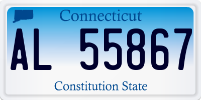 CT license plate AL55867