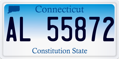 CT license plate AL55872