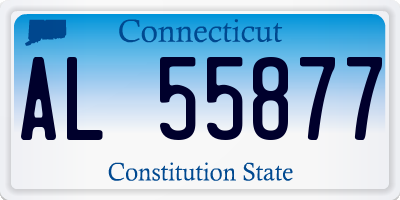 CT license plate AL55877