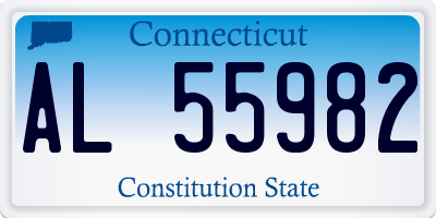 CT license plate AL55982