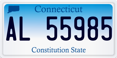 CT license plate AL55985