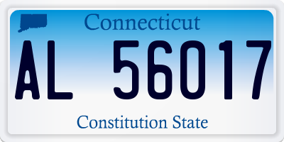 CT license plate AL56017
