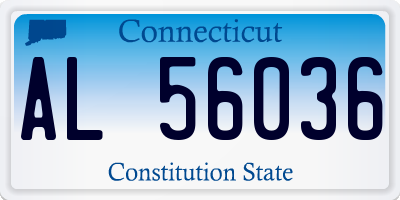 CT license plate AL56036