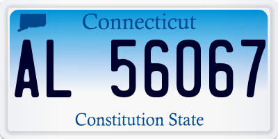 CT license plate AL56067