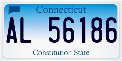 CT license plate AL56186