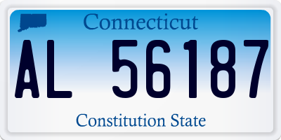 CT license plate AL56187