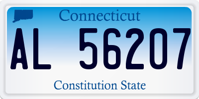 CT license plate AL56207