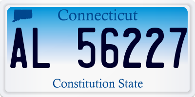 CT license plate AL56227